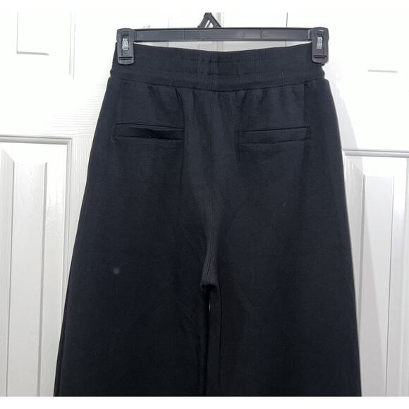 Black Wide Leg Lounge Pants Drawstring Waist Casual Comfy - Picture 5 of 14